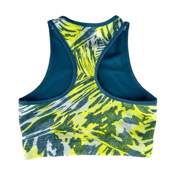 ADIDAS ZOE SALDANA AEROREADY Wild Teal LOW IMPACT Sports Bra Women MEDIUM - Picture 3 of 6